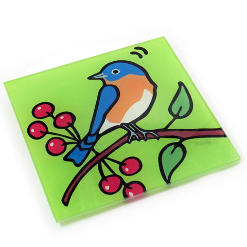 Bluebird Tempered Glass Trivet