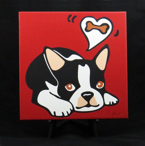 Boston Terrier Puppy/Dog Fine Art Canvas - 2 sizes available