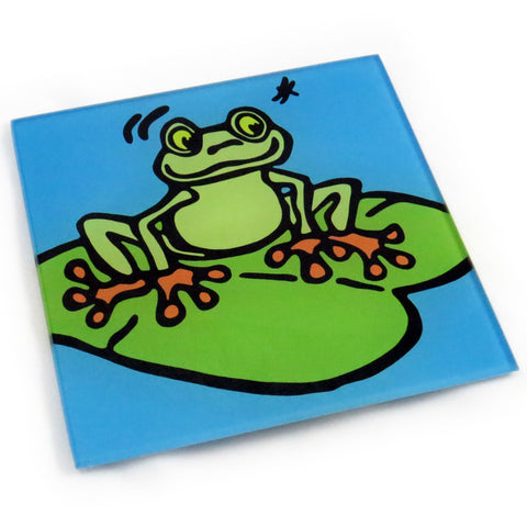 Frog Tempered Glass Trivet