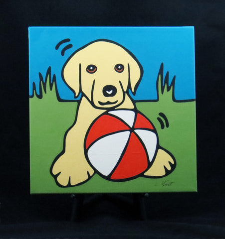 Yellow Lab Puppy/Dog Fine Art Canvas - 2 sizes available